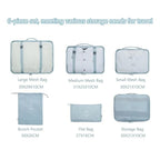 6pcs Travel Bag Organizer Clothes Luggage Travel Organizer Blanket Shoes Organizers Bag Suitcase Traveling Pouch Packing Cubes