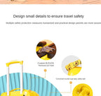 New children's riding suitcase on wheels kids cartoon trolley case travel suitcases can sit and ride horse rolling luggage gifts