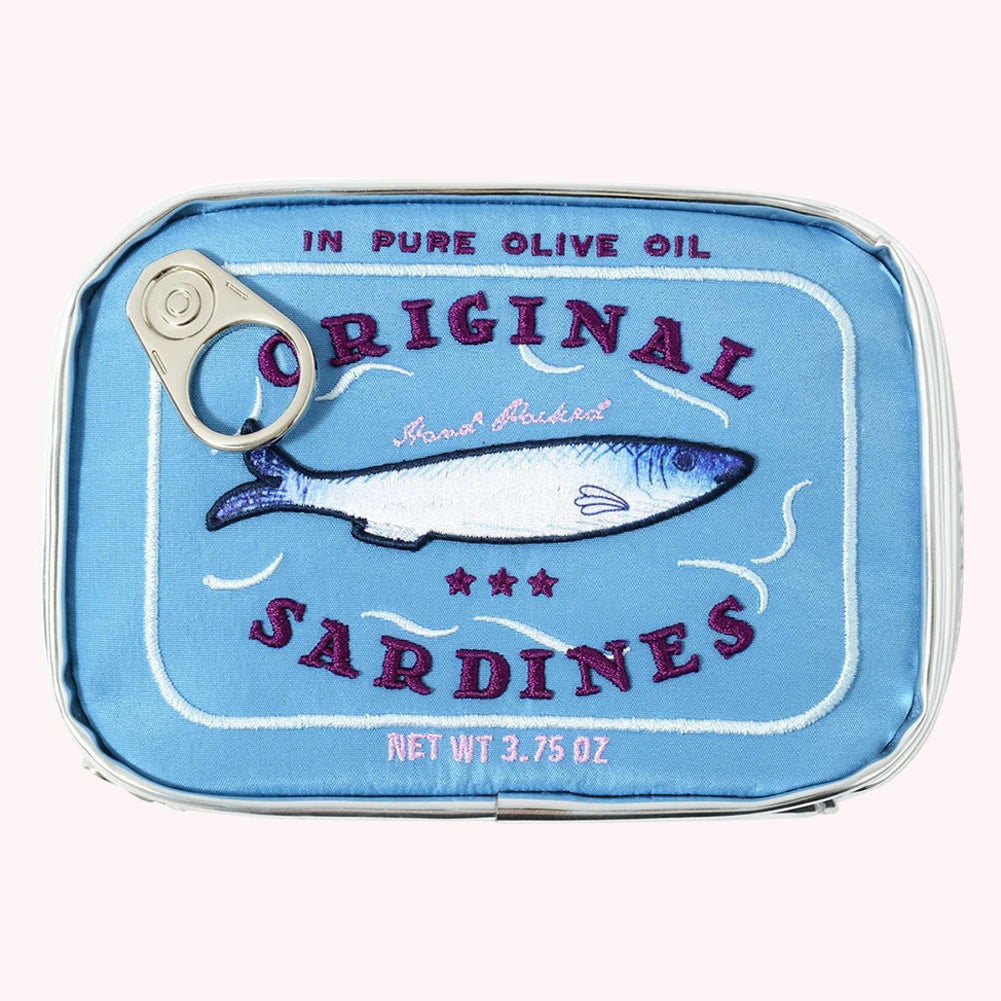 Canned Sardines Style Storage Bag Cute Bath Travel Bag Creative Portable Fashion Zipper Multi-function Soft for Weekend Vacation