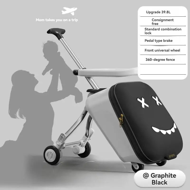 Cartoon Children's Trunk Baby Box Child Rideable Travel Bag 20 Inch Foldable Baby Car