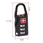 Outdoor Backpack Handbag Zipper Lock Anti Theft Portable Mini Combination Code Number Lock for Travel Backpack Accessories
