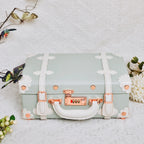 13/16/18 Inch Vintage Cosmetic Case Mini Carry-on Luggage Suitcase PU Lightweight Ready Bag Handbag Password Lock Makeup Box