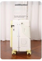 2025 New suitcase for children can Sit 20/22 inch Ride on Luggage Front Opening Sturdy Thickened Travel suitcase with Cup Holder
