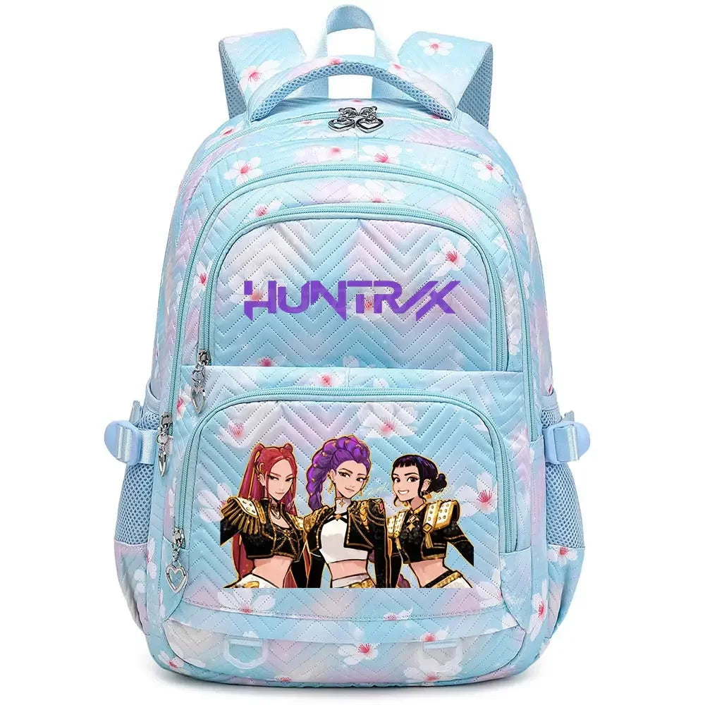 6-12 Kids Backpack Rumini Miraa Zoeyy HUNTR/rX 2026 Print Cartoon School Bag Large Capacity Student Travel Backpacks