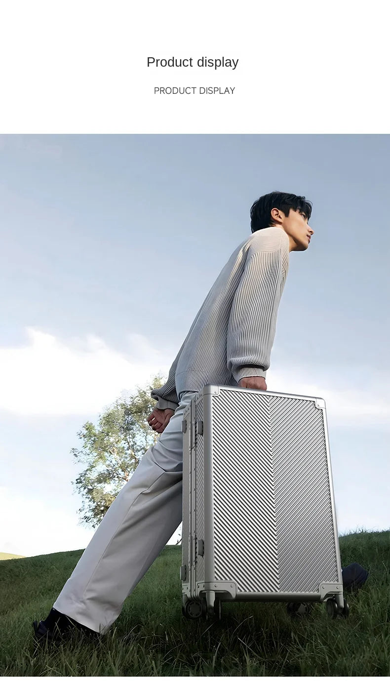 All-magnesium-aluminum alloy Travel Suitcase Rolling Luggage 20-inch Business Boarding Trolley Case With wheels Carry-on Luggage