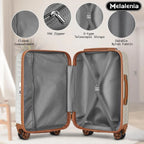 7-Piece Lightweight Durable Luggage Set, Family Travel Suitcase with TSA Lock and Smooth Spinner Wheels
