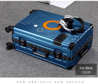 Aluminum Frame Suitcase Super Silent Combination Lock Boarding Rolling Luggage Fashion New Trolley Case 20/22/24/28 Inch