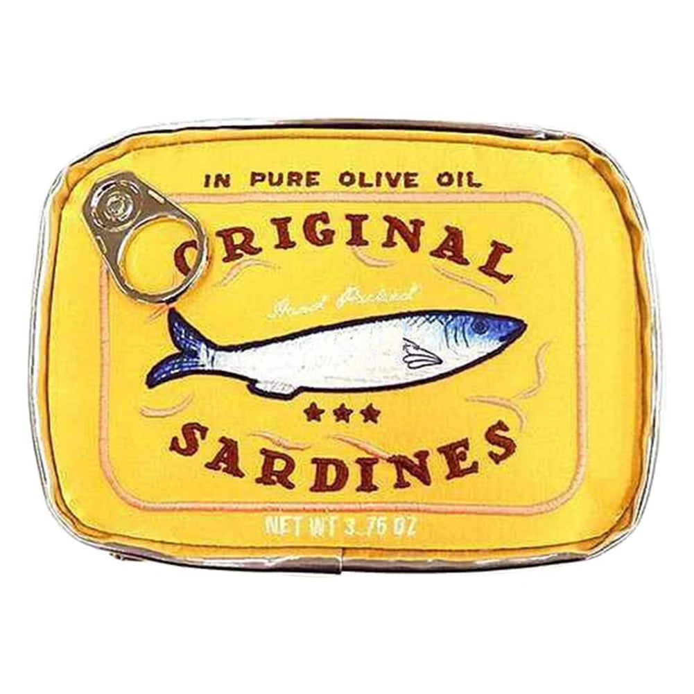 Canned Sardines Style Storage Bag Cute Bath Travel Bag Creative Portable Fashion Zipper Multi-function Soft for Weekend Vacation
