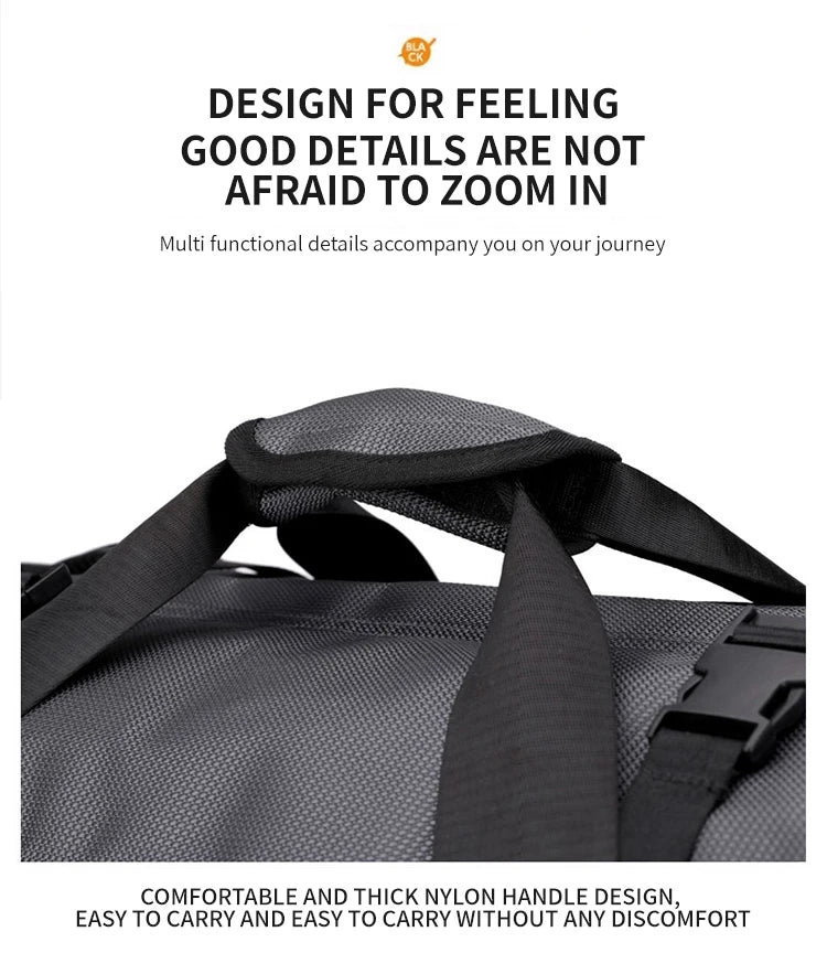 Travel Bag, Large Capacity Handbag, Portable Outdoor Carry-On Luggage, Wheeled Travel Bag, Convenient and Practical Unisex Travel Bag