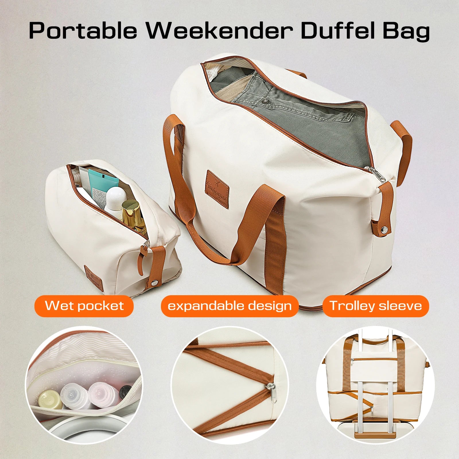 Travel Luggage Suitcase Set, Expandable Lightweight Carry on Suitcase with Duffel Bag,Toiletry Bag,TSA Lock,Spinner Wheels