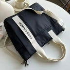 New Casual Tote Large Capacity Shoulder Bag Nylon Waterproof Canvas Handbag Simple Fashion Messenger Bags For Schoolgirl