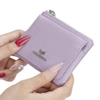 Royal Bagger Genuine Leather Women's Coin Purse Woman card holder wallet RFID Blocking Small Wallet Casual Zipper Change Pouch