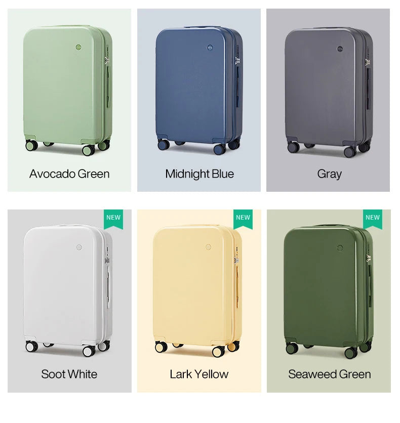 Mixi Puristic Design Travel Luggage Rolling Wheel Hardside Women Suitcase Men Trolley Case 16 20 Carry On/Big 22 24 26 28 Inch