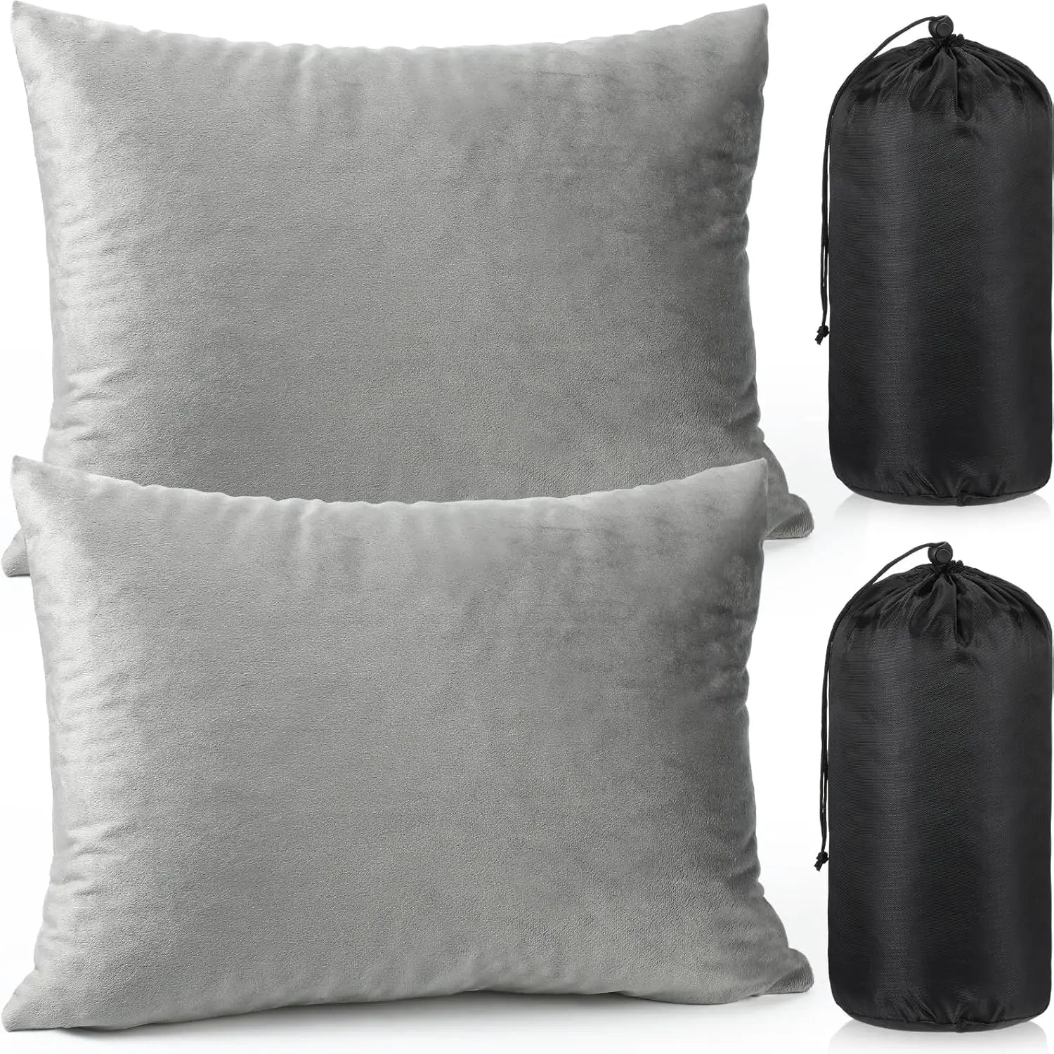 Shredded Memory Foam Travel Pillow with Storage Bag,