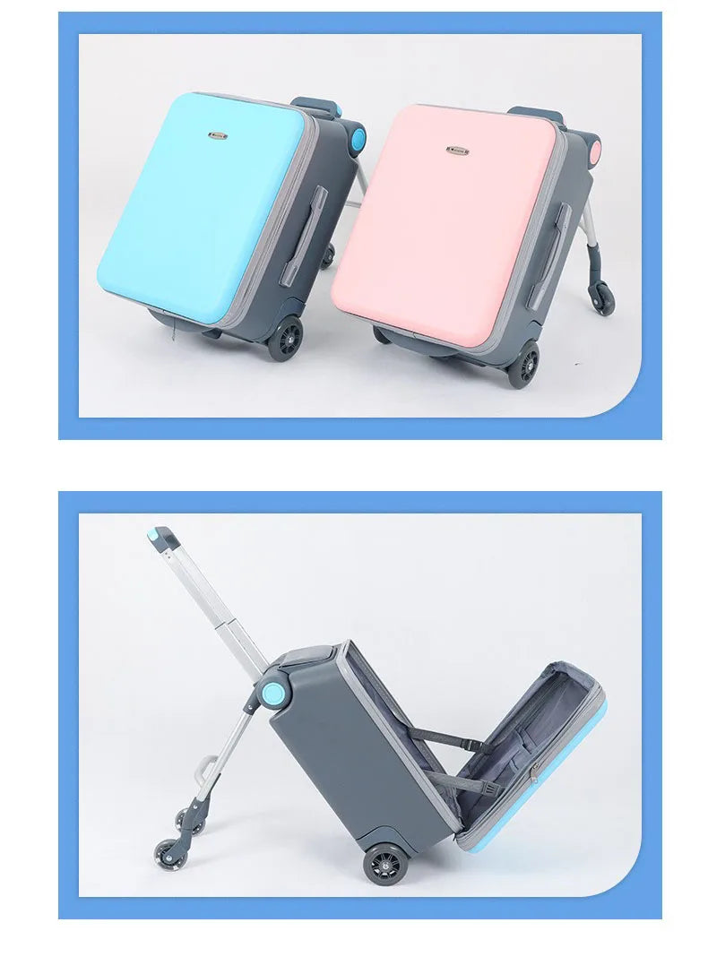 Kids Stroller Travel Suitcase Riding and Sitting Multi-function Waterproof and Wear Resistant Trunk Suitcase Luggage