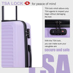Travelhouse 3 Piece Hardside Luggage Set Hardshell Lightweight Suitcase with TSA Lock Spinner Wheels 20in24in28in