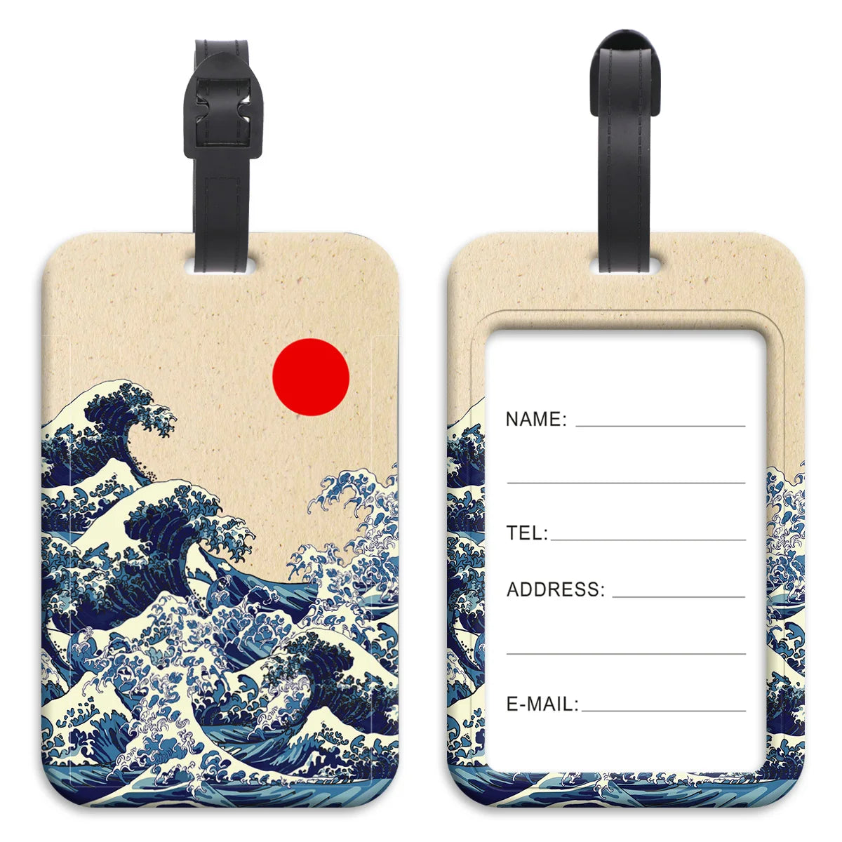 Oil Painting Plastics Baggage Tag Artistic Suitcase Backpack Anti-Lost Listing ID Card Holder Fashion Luggage Accessories Gifts