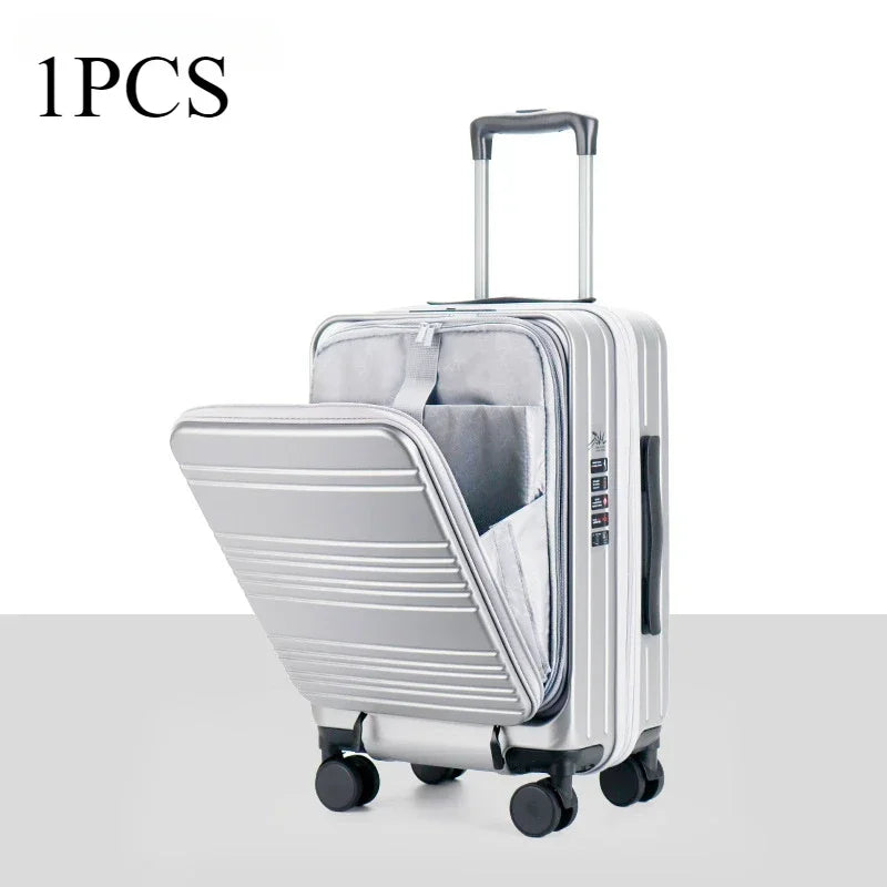 Large Capacity Travel Suitcase Rolling Luggage Suitcase Zipper Trolley Case Combination Lock Travel Suitcases with Wheels