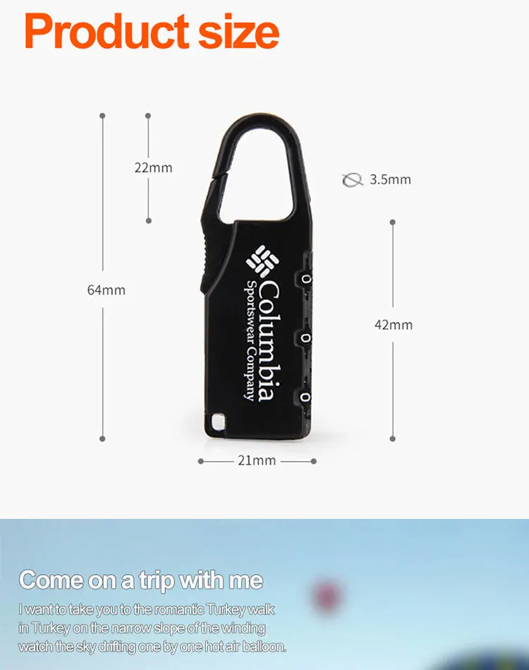 Alloy Combination Code Number Lock Padlock Luggage Lock for Zipper Bag Backpack Handbag Drawer Cabinet Luggage Lock Tools