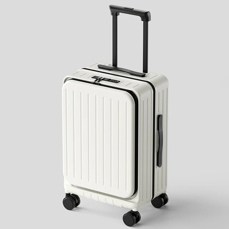 New Front Open Suitcase Hut Trolley Box 20/24/26 Inch High Quality Frame Large Capacity Suitcase Men's Ladies' Travel Case