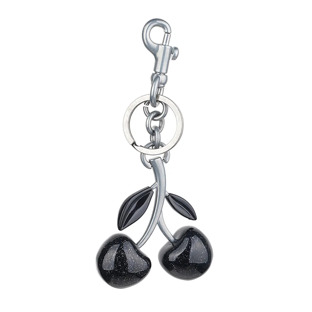 Cherry Charm Handbag Pendant Keychain for Women's Exquisite Internet-famous Crystal Cherry Bag Accessories High-Grade Pendant