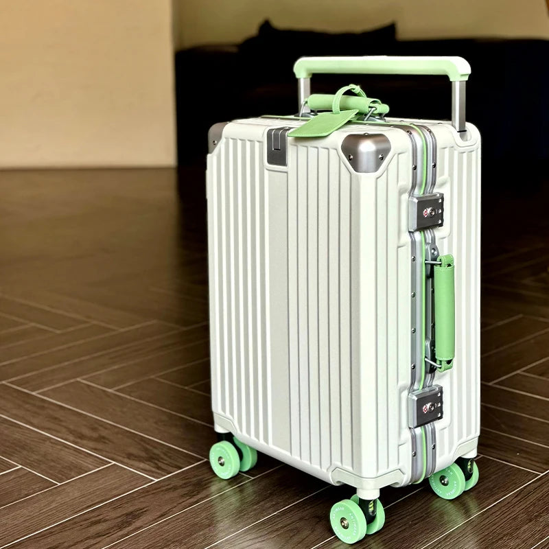 Women's Wide-Tube Telescopic Handle Luggage 2025 New Style 20-inch Carry-On Suitcase