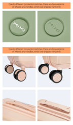 Mixi Puristic Design Travel Luggage Rolling Wheel Hardside Women Suitcase Men Trolley Case 16 20 Carry On/Big 22 24 26 28 Inch