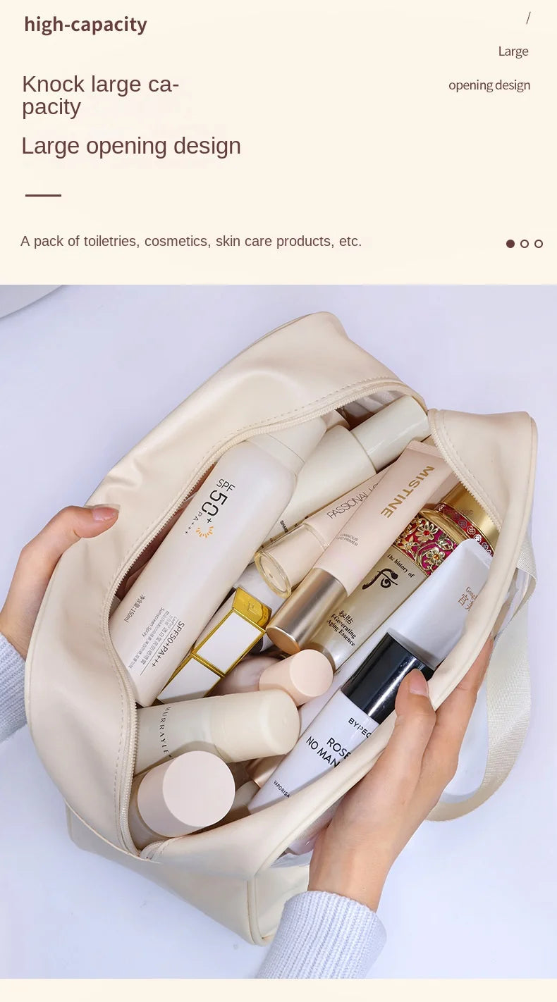 Portable Travel Cosmetic Bag Women Transparent Makeup Bag Large-Capacity Bath Wash Bags Multifunction Waterproof Storage Case
