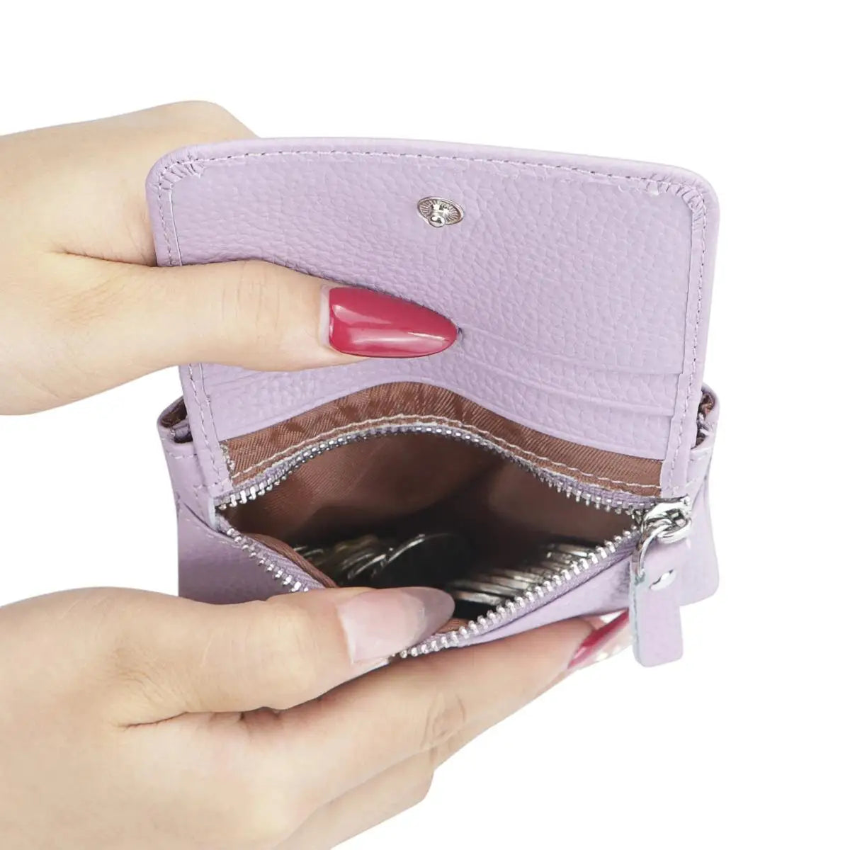 Royal Bagger Genuine Leather Women's Coin Purse Woman card holder wallet RFID Blocking Small Wallet Casual Zipper Change Pouch