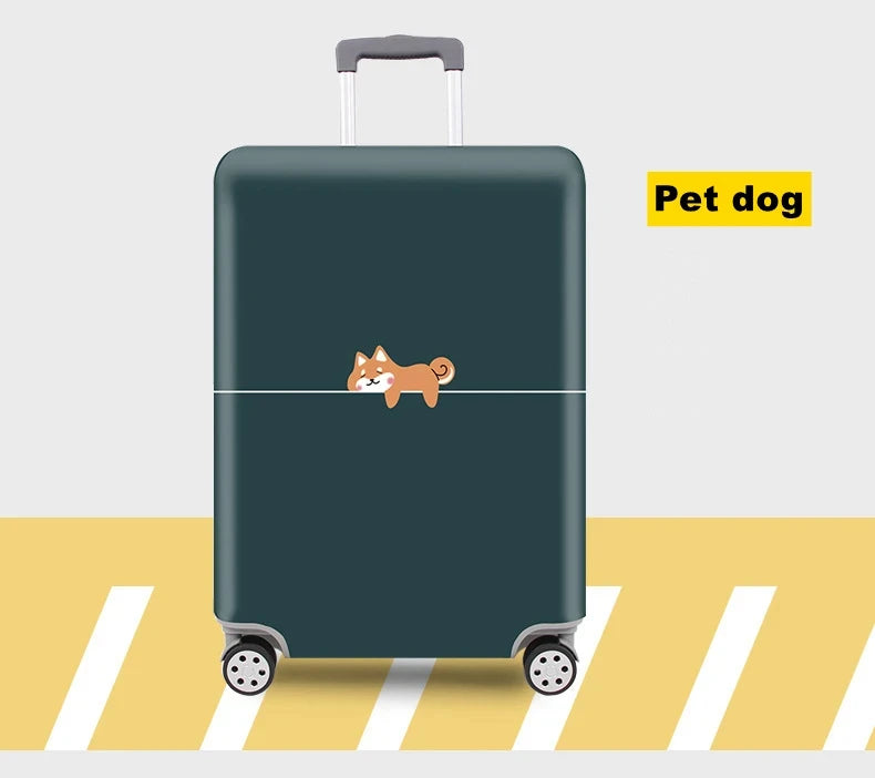 Thick Elastic Cartoon Luggage Protective Cover Zipper Suit For 18-32 inch Bag Suitcase Covers Trolley Cover Travel Accessories