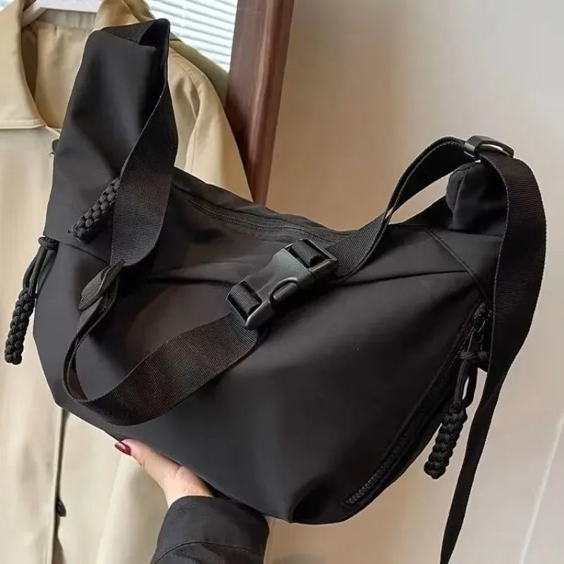 Large Capacity Nylon Shoulder Bag [Korean Style Hobo Bag]