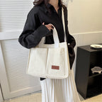 Ladies' handbag, large capacity new fashionable canvas shoulder bag, crossbody bag, commuting bag  zwq