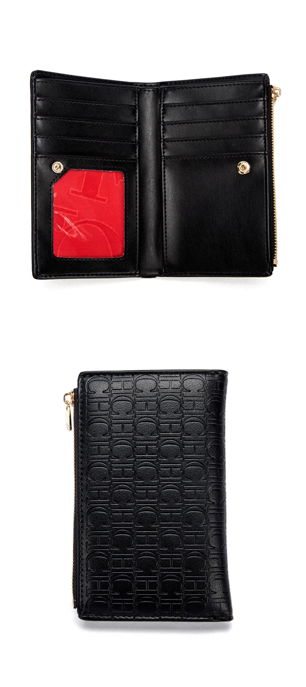 Retro Classic Style Solid Color Women's Long Wallet with Letter Print Portable Women's Clutch Bag Fashionable and Simple