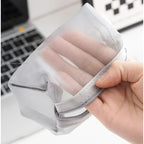 Multipurpose Breathable Square Mesh Storage Pouch Lightweight Mini Wash Bag Mini Zipper Coin Purse Large Capacity Coin Purse