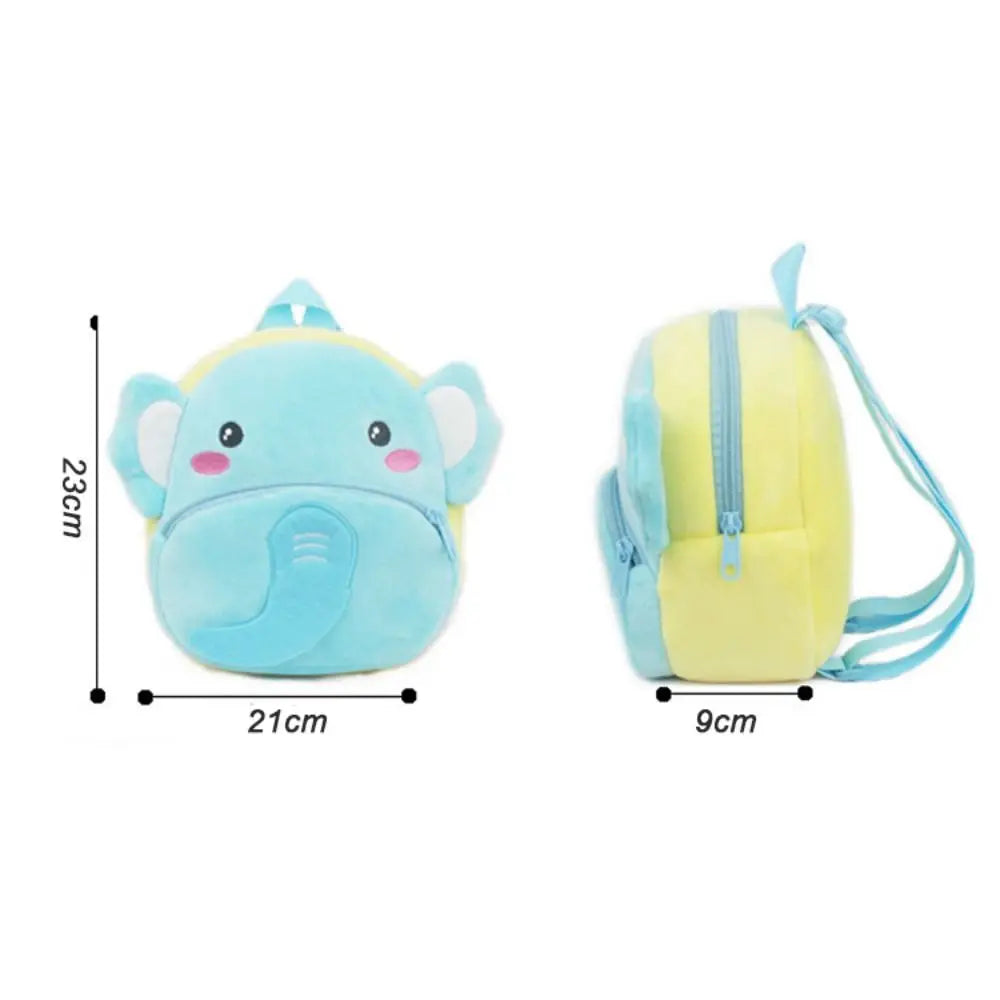 Kawaii 3D Cartoon Animal Kids Backpack Plush Mini Kindergarten Schoolbag Soft Stuffed Travel Backpack Birthday Gift