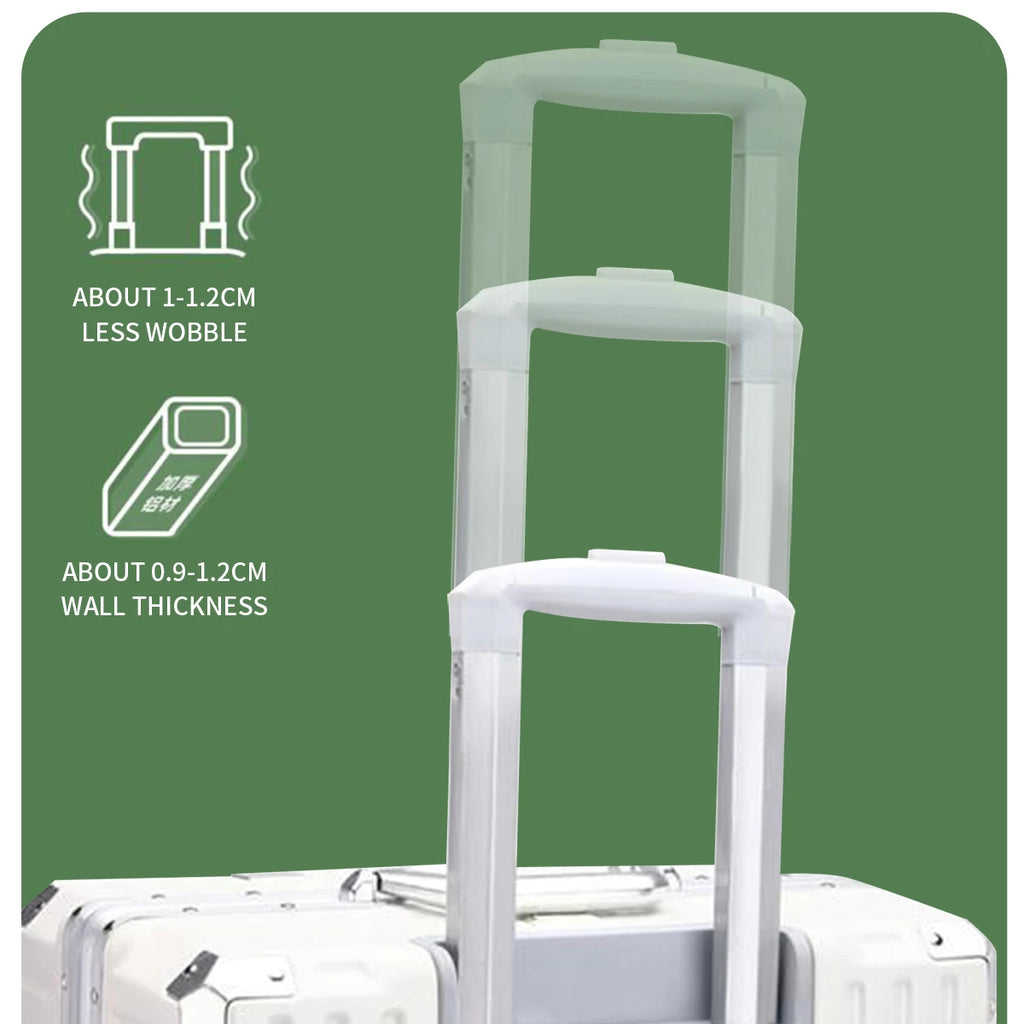 Trolley Luggage 20 24 26 28" Aluminum Frame Rolling Luggage Case USB Travel Suitcase on Wheels Combination Lock Carry on Luggage