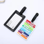 1PCS Creative Letter Black and White Luggage Tag Hanger Boarding Hanging Tag Ring Check in Trolley Box  Label Hanging Tag