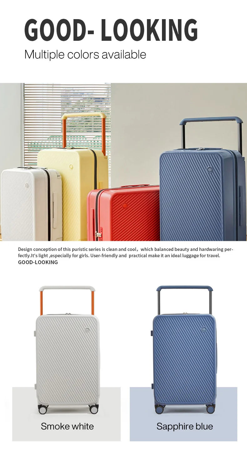 Mixi Expandable Carry On Luggage Lightweight Large Capacity Wide Handle PC Travel Suitcases Spinner Wheels TSA Lock 20 24 Inch