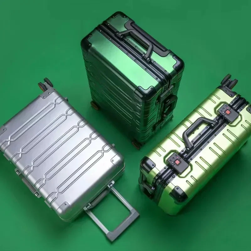 TravelTrolley Luggage 20‘’Carry-On Cabin Suitcase Travel Bags Rolling Luggage Aluminum-magnesium Alloy Travel Suitcase