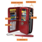 Women's Wristlet Wallet with Coin Pocket (large capacity)