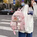 Cute Women Backpacks Waterproof Multi-Pocket Nylon School Backpack for Student Female Girls Kawaii Laptop Book Pack Mochilas