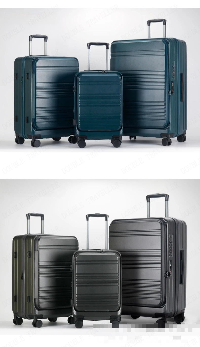 Large Capacity Travel Suitcase Rolling Luggage Suitcase Zipper Trolley Case Combination Lock Travel Suitcases with Wheels