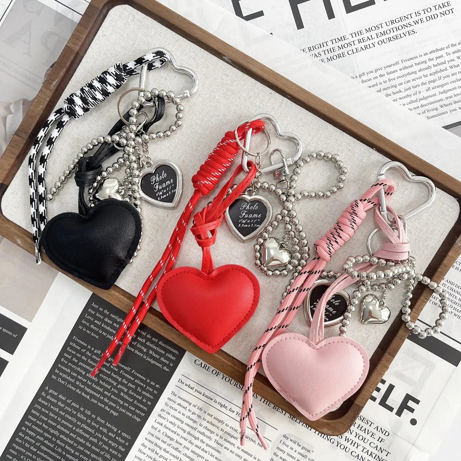 Heart Tassel Pendant Handmade Keychain