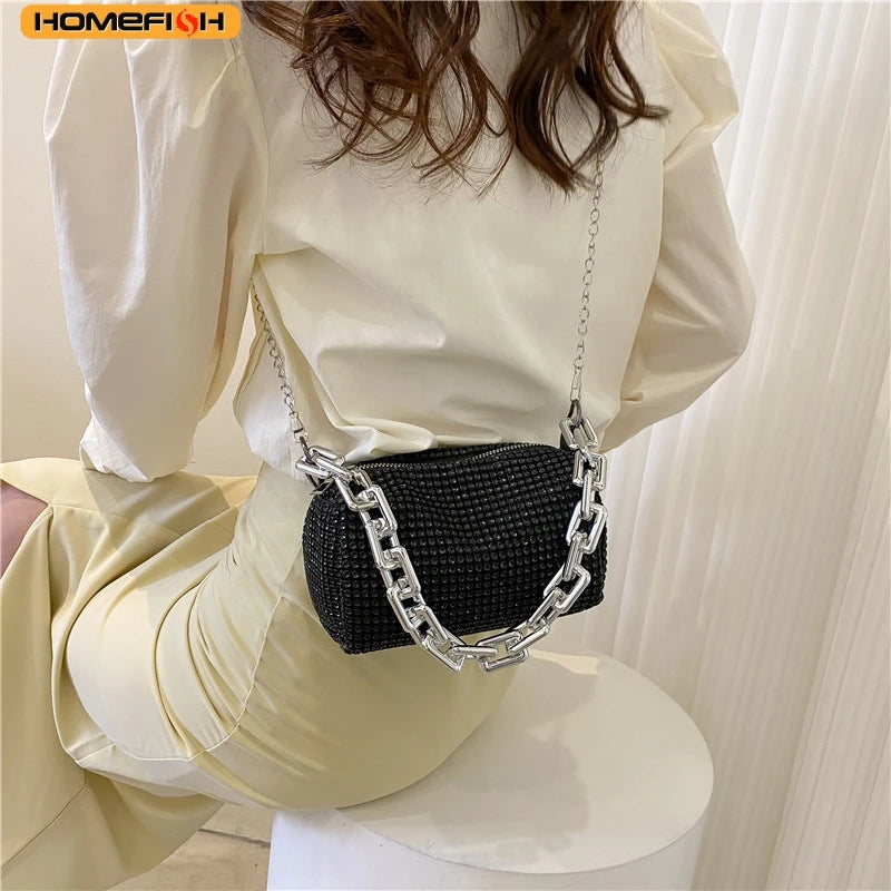 Bucket / Mini Crossbody Bag with Chain