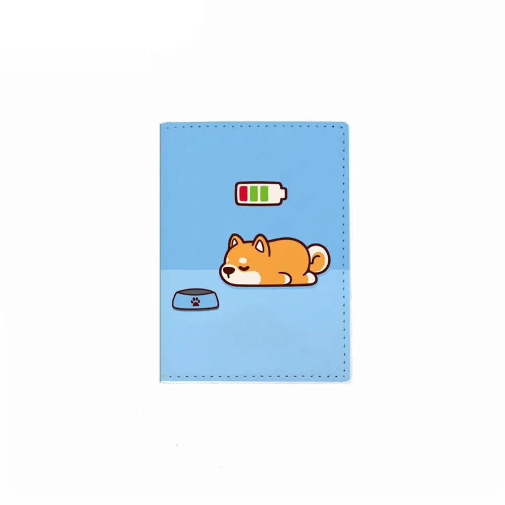 New PU Leather Corgi Dog Passport Bag Cartoon Cute Passport Cover Multi Functional Passport Protective Sleeve Travel Accessories