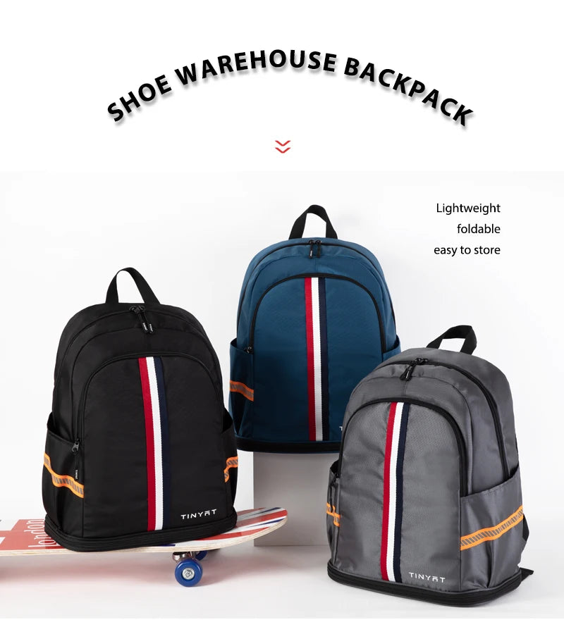 Tinyat Durable Casual Foldable Commute Schoolbags Fit 15.6 Inch Laptops With Multiple Pockets, Large Capacity Waterproof Outdoor