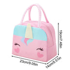 3D Cartoon Insulated Lunch Bag Thermal Food Container Bag for Students Portable Handheld Lunch Box Tote with Easy-Carry Handle