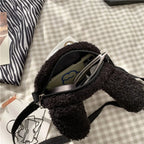 Japanese Style Kawaii Bag Women Cartoon Plush Shoulder Bag for Women New Crossbody Bag Small Phone Purse Bolsa Feminina