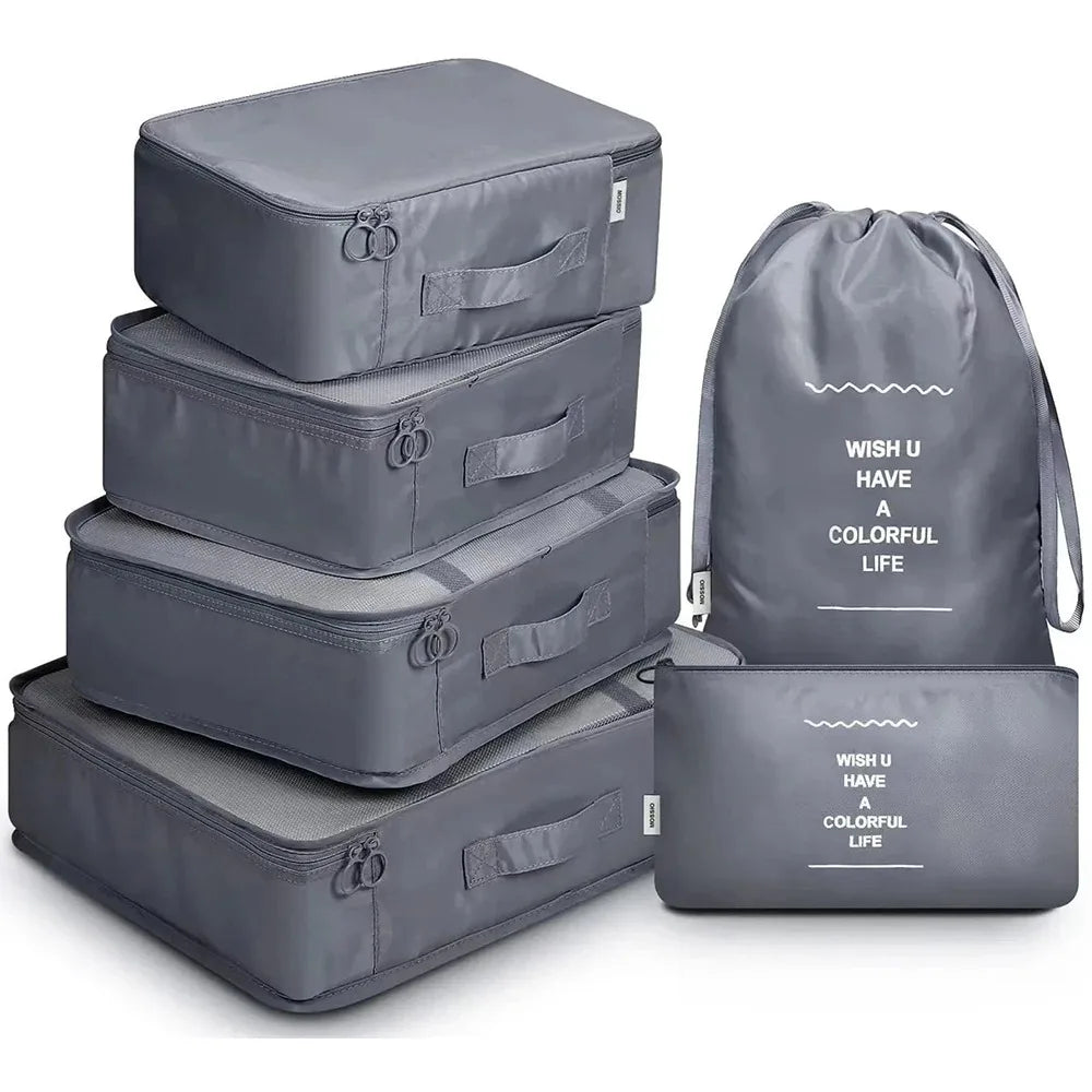 6 Piece Travel Packing Cubes Set