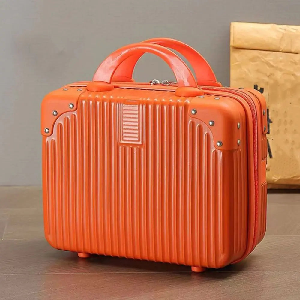 Hot Cosmetic Box 14 inch Mini Travel Suitcase Cosmetic Box Hand Luggage Organizer Makeup Case Small Password Box Boarding Case